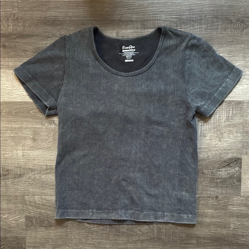 Forever 21 Charcoal Ribbed Tee